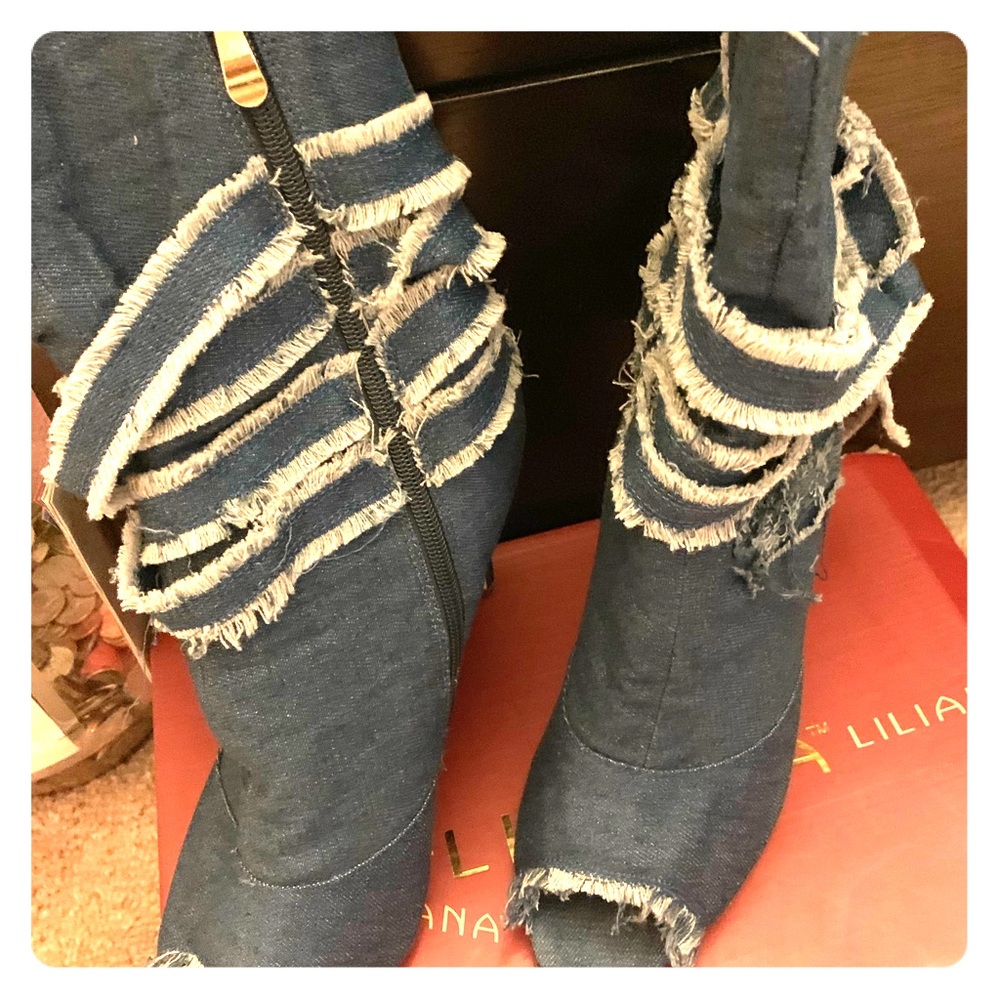 Denim Boots